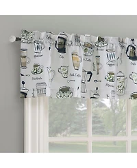 No. 918 Java Joy Cotton Blend Semi-Sheer Rod Pocket Kitchen Curtain Valance