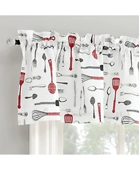 No. 918 Whisked Away Cotton Blend Semi-Sheer Rod Pocket Kitchen Curtain Valance