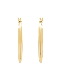 Macy's Hinged Catch Hoop Earrings in 24k Yellow Gold Over Sterling Silver