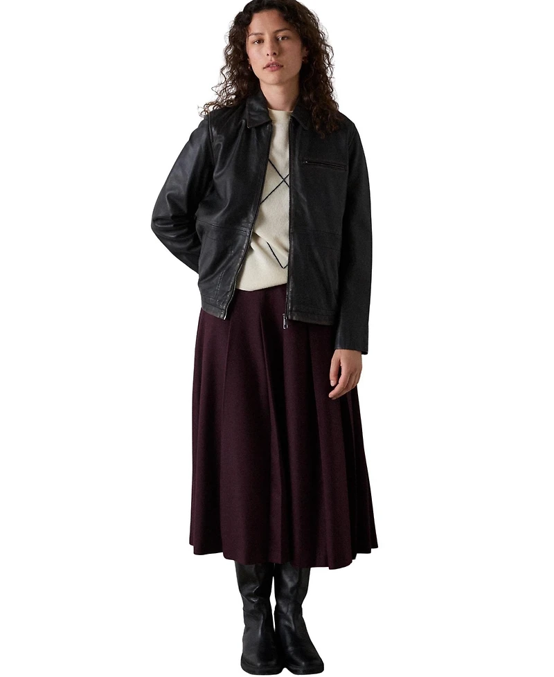 Whistles Women's Kate Burnished Leather Jacket