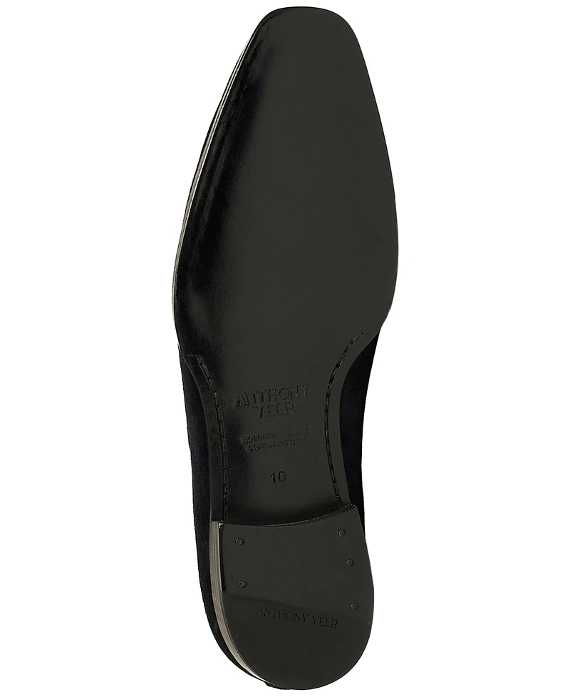 Anthony Veer Men's Napoli Suede Penny Tassel Loafer