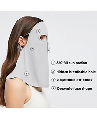 Piscifun UPF50 Plus Sun Protection Neck Gaiter Face Mask Balaclava Bandana With Ear Loops