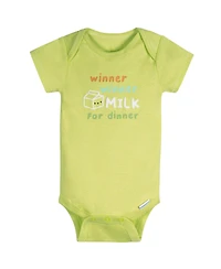 Onesies Brand Baby ( New born to 12 M onth ) Neutral 6-Piece and Active Pant Set, Milk Dinner
