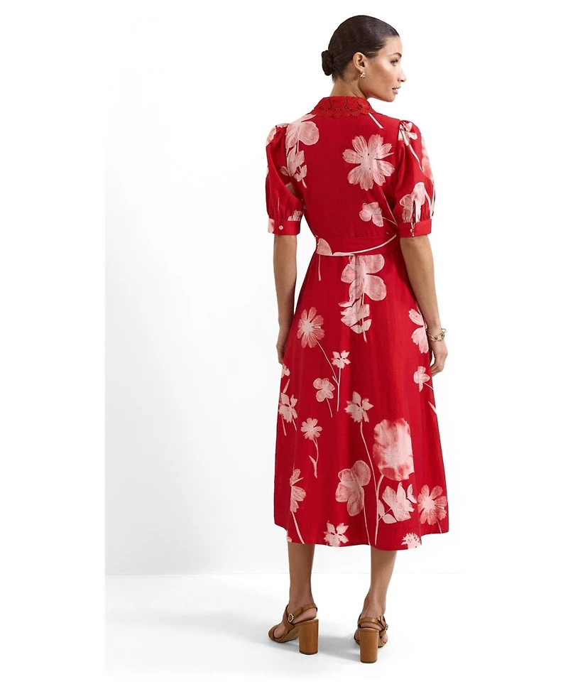 Phase Eight Women's Delphine Midi Dress Self-Tie Waist