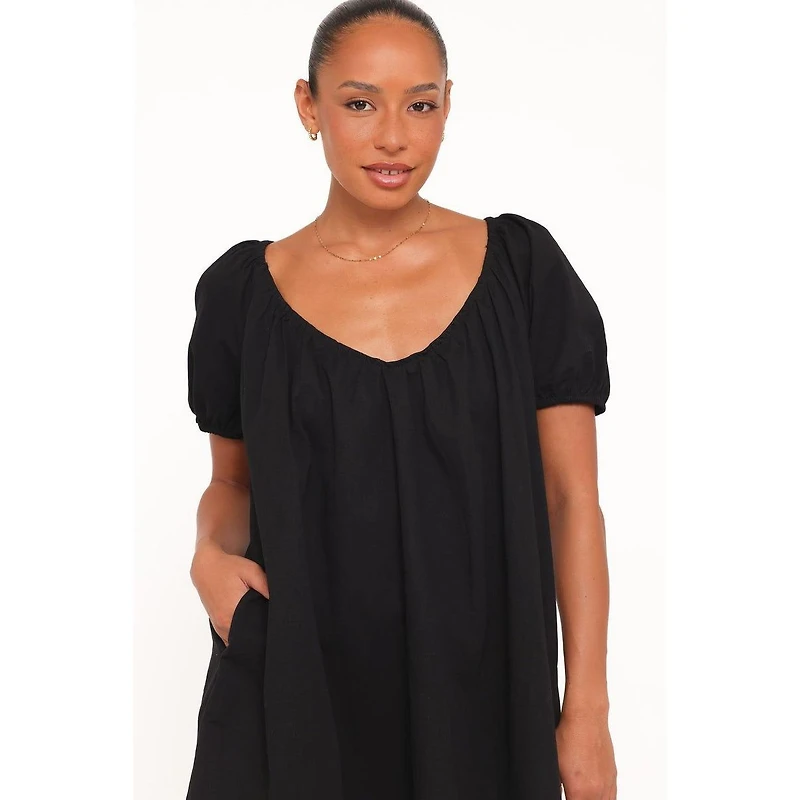 Petal and Pup Women's Marty V-Neck Short-Sleeve Mini Dress