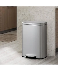 gaomon 13 Gal Stainless Steel Step-On Garbage Bin