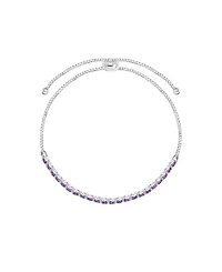 Macy's Amethyst (1-5/8 ct. t.w.) Bolo Bracelet Sterling Silver