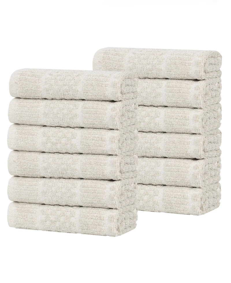 Superior Naples Cotton 12-Piece Face Towels Set