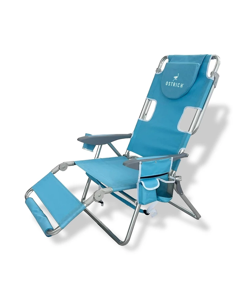 Ostrich The Backpack 3N1 Portable Chair Cooler Bag and Reclining Lounger, Lt Blue