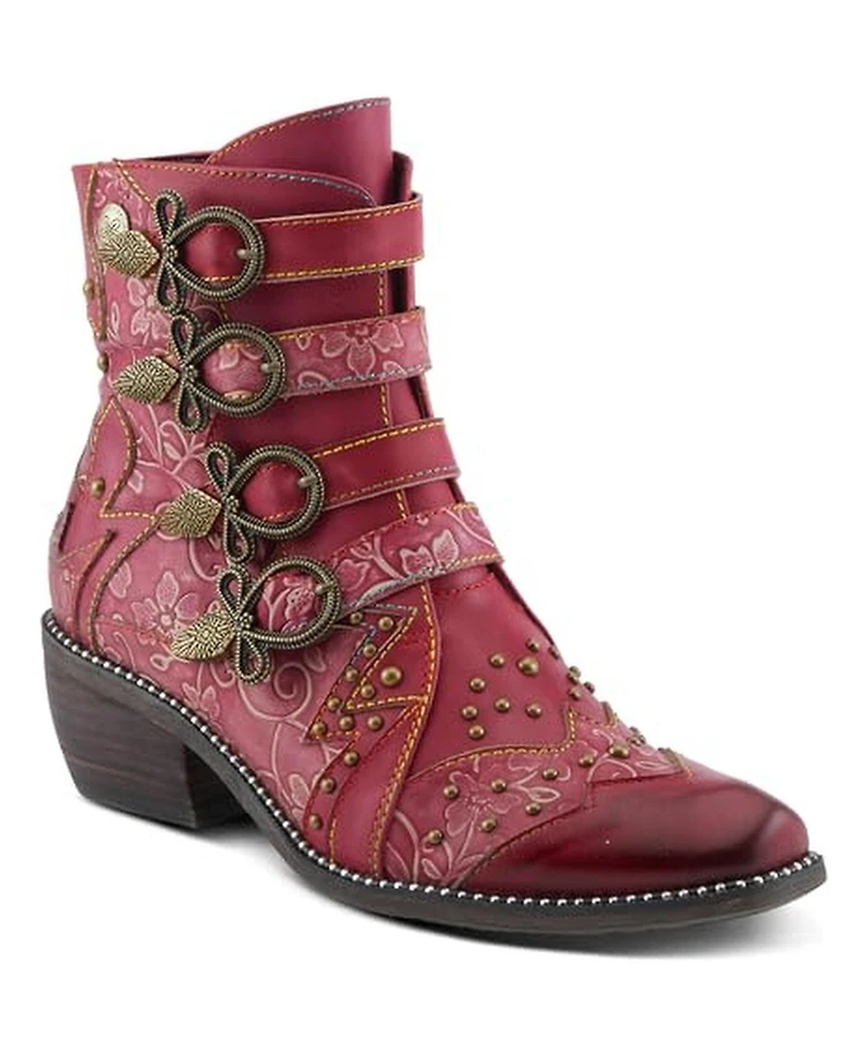 L'Artiste Women's Rodeha Bootie with Buckle Closure