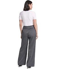 Calvin Klein Women's Whitney Pant High-Rise Wide-Leg Pants