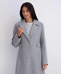 Kensie Women's Faux Wool Walker With Button Front