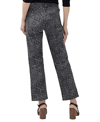 Silver Jeans Co. Women's Chelsea Straight Low-Rise Leopard-Print