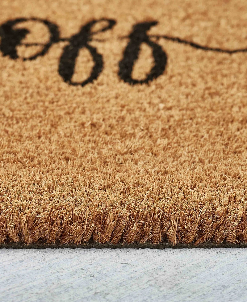 Vcny Home Shoes Off Please Outdoor Coir Doormat, 18" x 30"