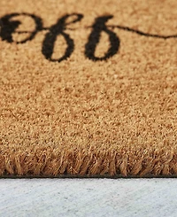 Vcny Home Shoes Off Please Outdoor Coir Doormat, 18" x 30"