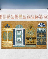 Vcny Home Fancy Doors Outdoor Coir Doormat, 18" x 30"