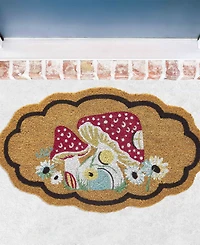 Vcny Home Scallop Edge Outdoor Coir Doormat, 18" x 30"