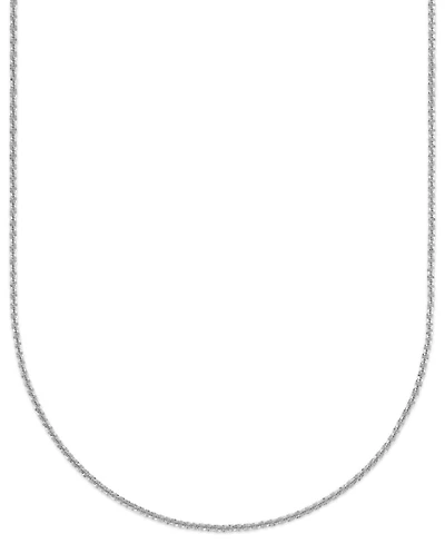 Macy's Sparkle Chain 18" Necklace in 10k White Gold (2mm)