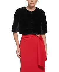 Eliza J Women's Furbie Faux Fur Cropped Jacket