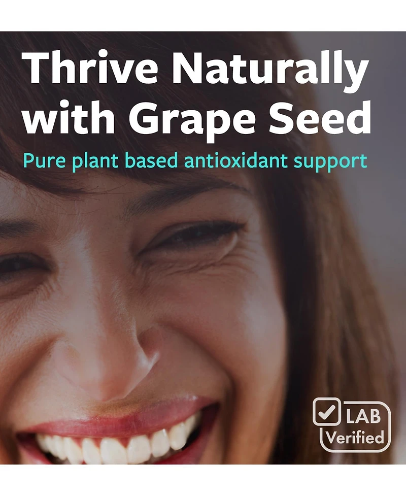Pure Co Grape Seed Extract Capsules, 25:1 Grape Seed Extract, 12,500 Milligram Herbal Equivalent, 60 Capsules