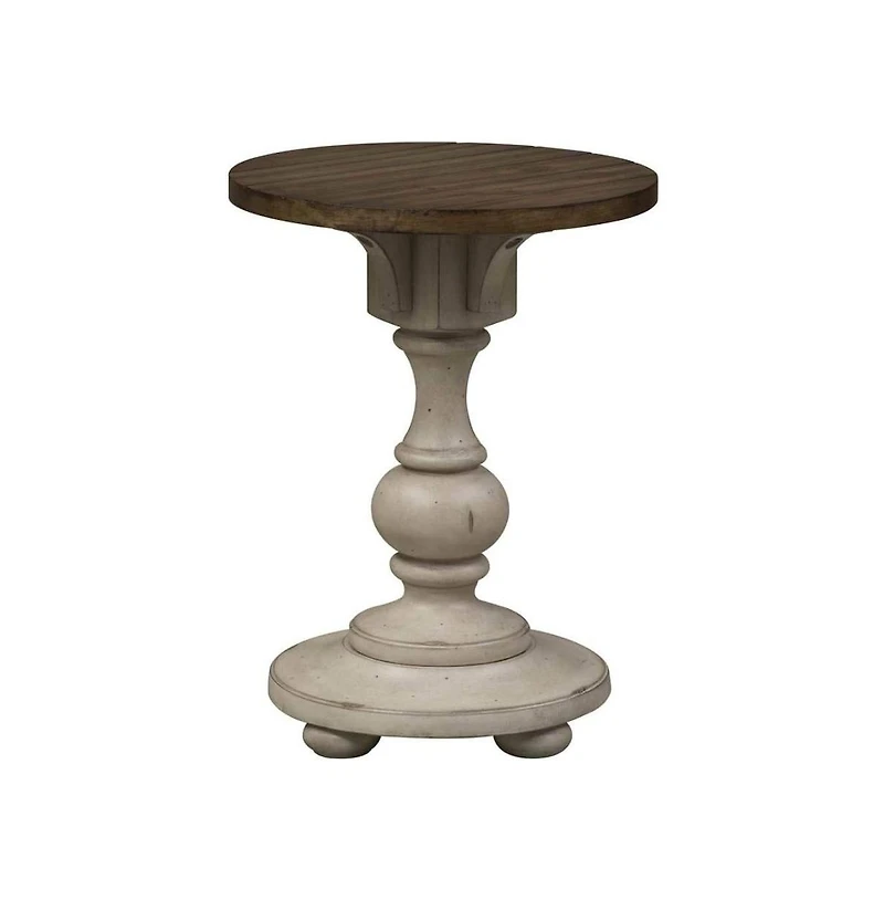 Heartland Furniture Accent Table for Entryway with Antique Finish and Round Top