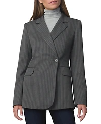 Joe's Jeans Women's Mecah Pinstripe Polyester/Wool-Blend Unlined Blazer