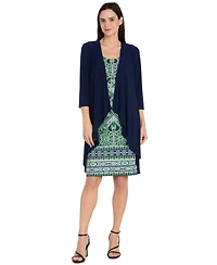 R & M Richards Women's Petite A-Line Dress and Jacket Set