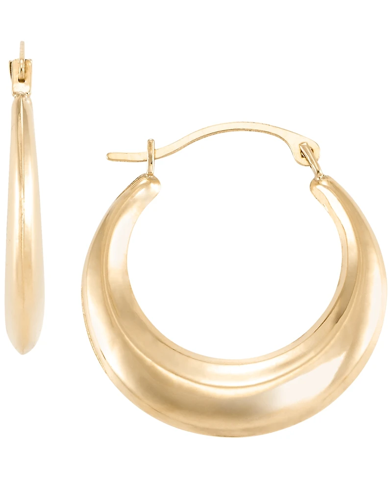 Macy's Polish Graduated Hoop Earrings in 18k Yellow Gold