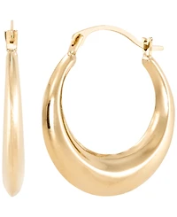 Macy's Polish Graduated Hoop Earrings in 18k Yellow Gold