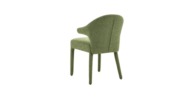 Flynama Set of 2 Boucle Fabric Hug Chairs with Armrests, Upholstered Accent Dining Chairs