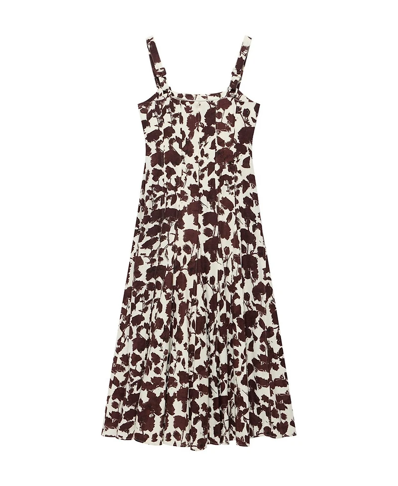 Mint Velvet Women's Linen Blend Printed Midi Dress