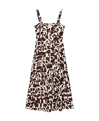 Mint Velvet Women's Linen Blend Printed Midi Dress