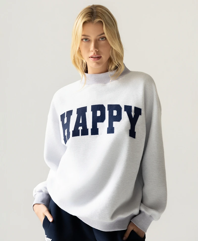 The Happy Camp3r Women's Reversible Mock Neck Sweatshirt