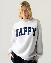 The Happy Camp3r Women's Reversible Mock Neck Sweatshirt