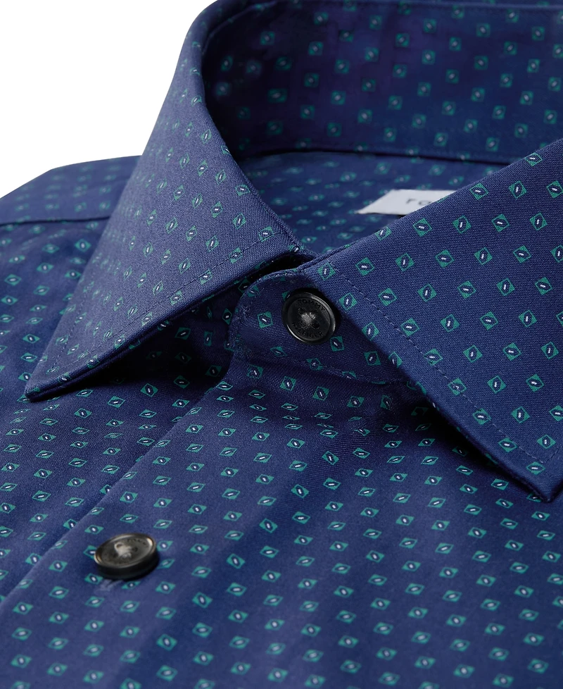 Tommy Hilfiger Men's Th Flex Stretch Long-Sleeve Spread Collar Dress Shirt