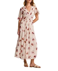 Mint Velvet Women's Soft Bloom Button-Front Midi Dress