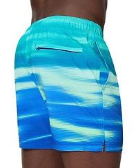 Speedo Men's Stripe Redondo Edge Swim Trunks, 5" Inseam