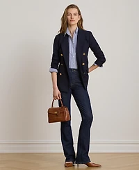 Lauren Ralph Women's Double-Breasted Wool Crepe Blazer