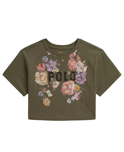 Polo Ralph Lauren Girls' 2T-6X Floral Cotton Jersey Boxy T-Shirt