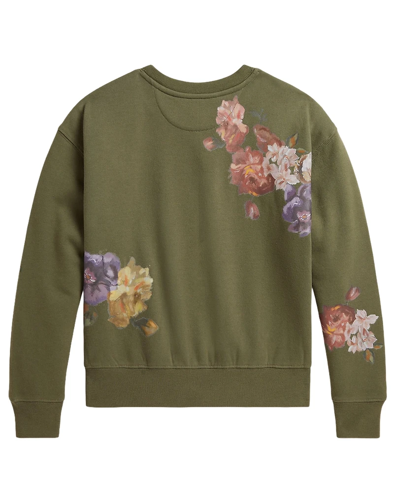 Polo Ralph Lauren Girls' 7-16 Floral Fleece Sweatshirt