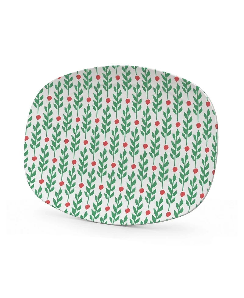 Mariposa Holly Berries Resin Serving Platter