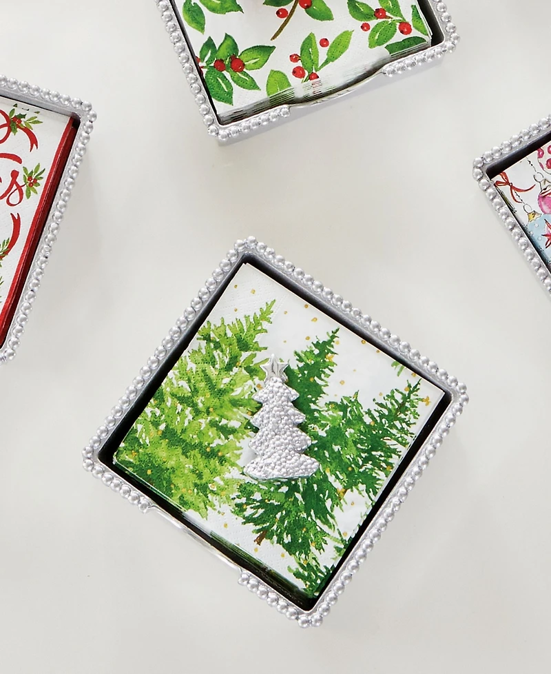 Mariposa Dotty Tree Beaded Napkin Box Set