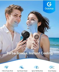 Gaiatop Small Handheld Personal Fan, Powerful High Speed Turbo Cooling, Usb Rechargeable Mini Portable Fan for Travel, Outdoor Essentials