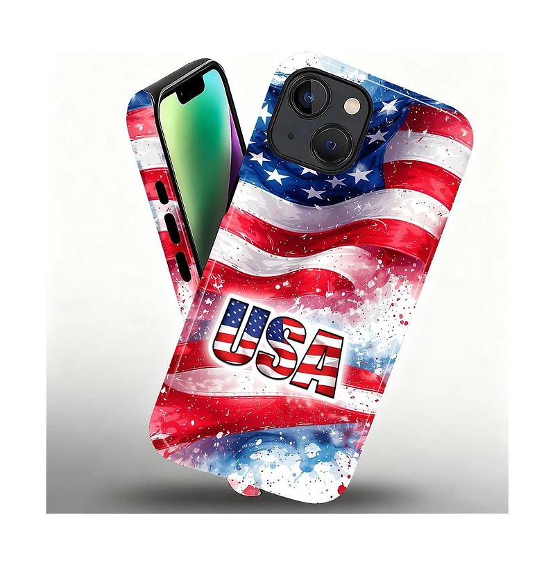 Lisen 2-Layer Durable Phone Case Compatible with Apple iPhone 17 Pro Max, Usa Pride