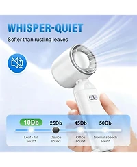 Gaiatop Handheld Turbo Fan, 100-Speed Portable Mini Fan with 12800 Rpm Strong Airflow, Usb-c Rechargeable Personal Fan for Travel, Camping, Beach and