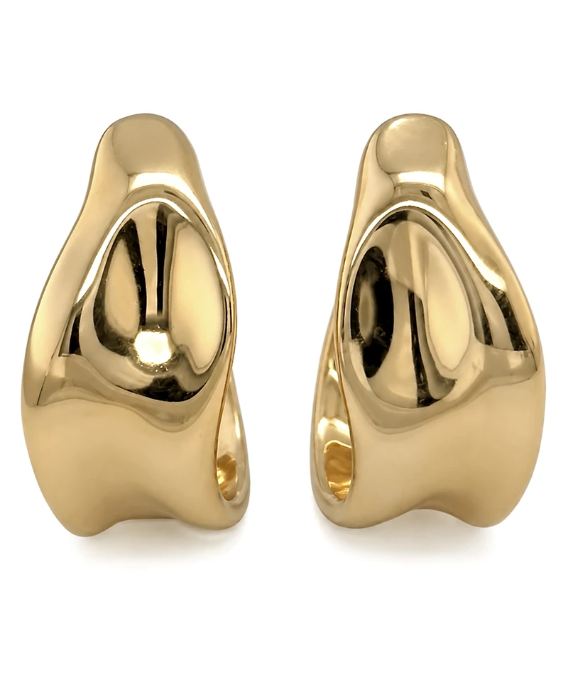 And Now This Silver, Gold Plated Brass Hoop Earring