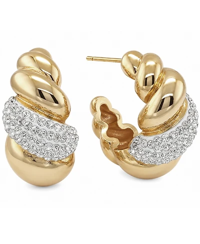 And Now This Crystal Twist Hoop Earring
