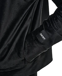 Dkny Sport Women's Full Zip Velour Hoodie