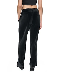 Dkny Sport Women's Mid-Rise Velour Wide-Leg Track Pants