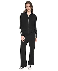 Dkny Sport Women's Side Stripe Scuba Full Zip Jacket